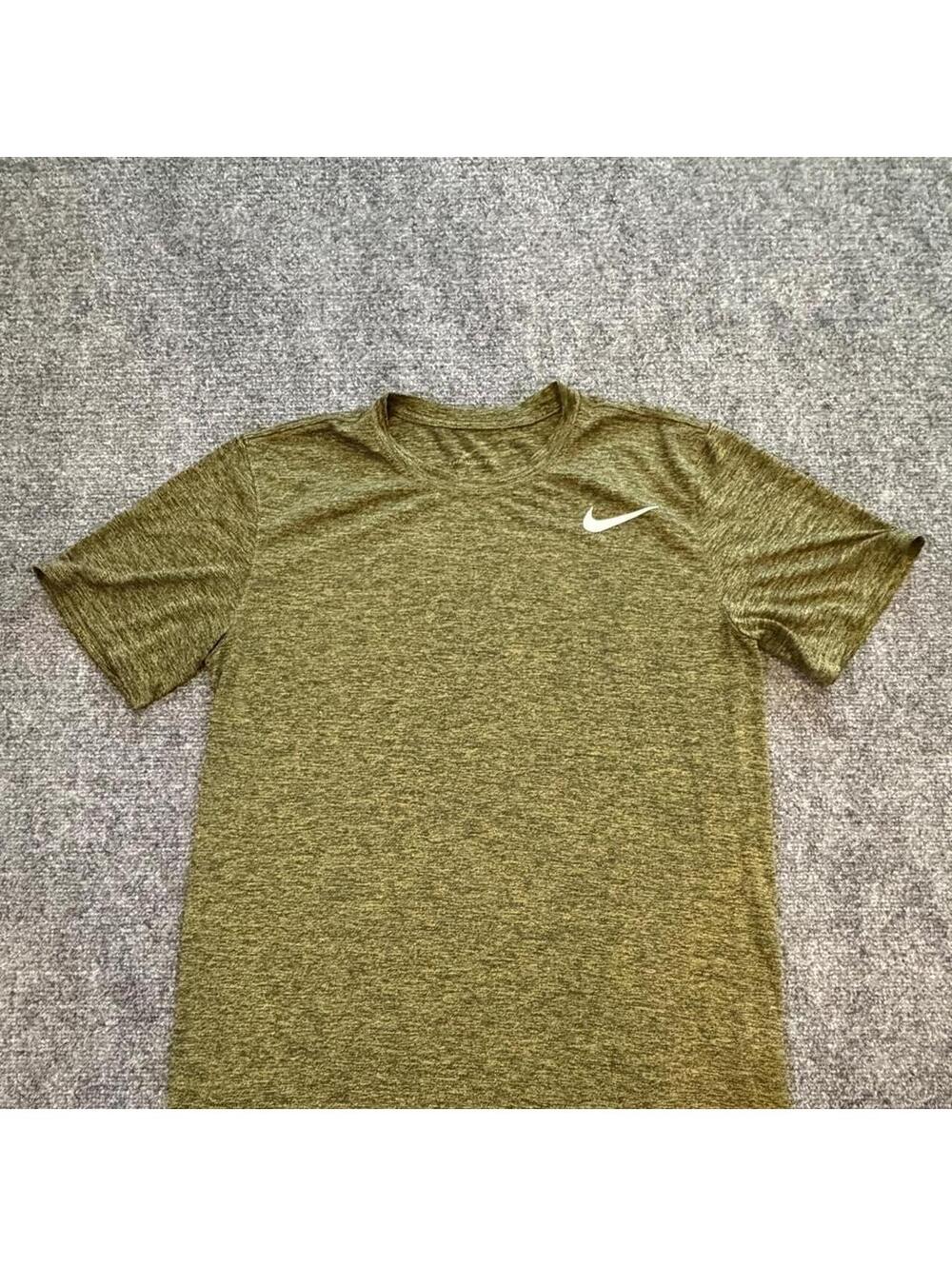 Nike Dri-Fit T-Shirt Men's Green Heathered Tshirt medium